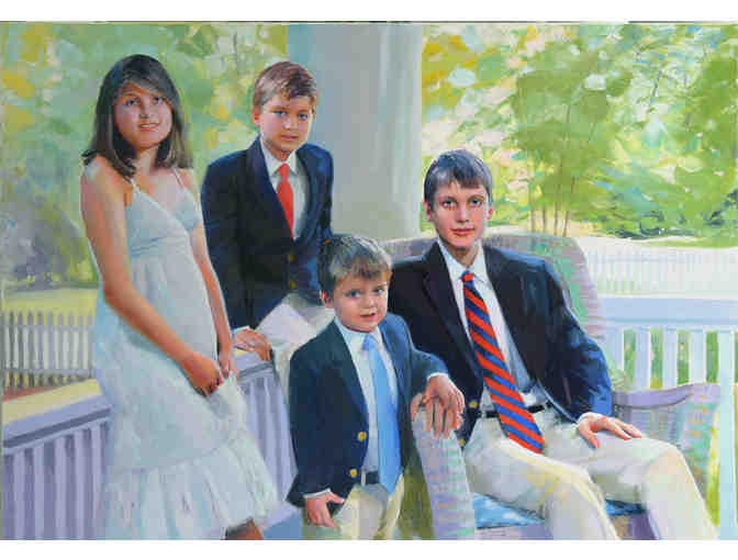 Portrait Sitting for Original Oil Portrait Painting by Richard James Cook