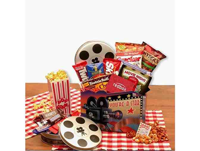 Movie Night Superstar Gift Basket and Dominos Pizza Gift Card