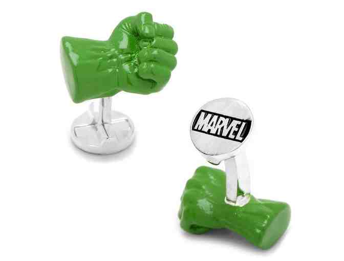 3D Hulk Fist Cufflinks - Photo 1