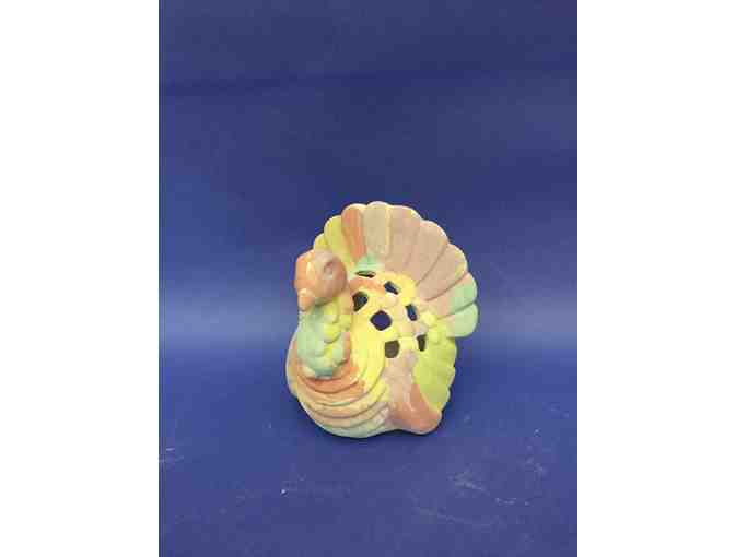 Pre-K Student Decorated Pottery - Turkey Votive