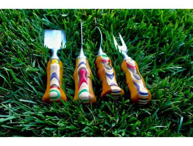 Mrs. Wilson's Class Project - Custom Wood Serving Tray, Knives, & Cookbook