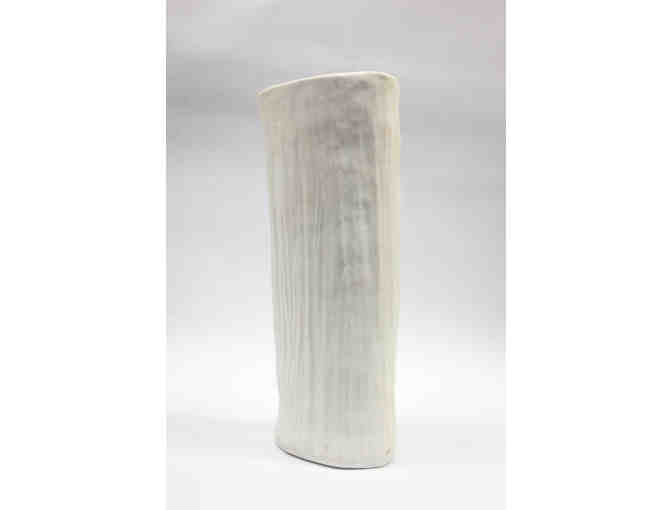 White porcelain carved asymmetrical cylinder
