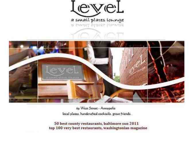 $50 Gift Certificate to Level Small Plates Lounge