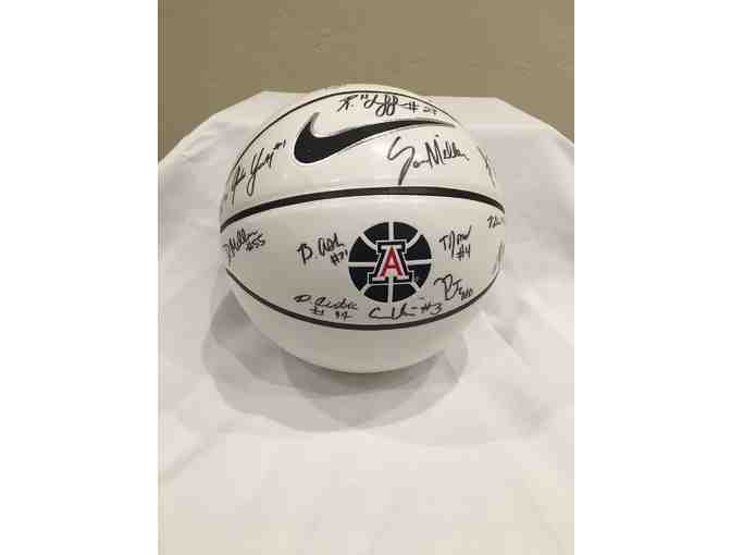 University of Arizona signed basketball - 2014-2015 men's basketball team