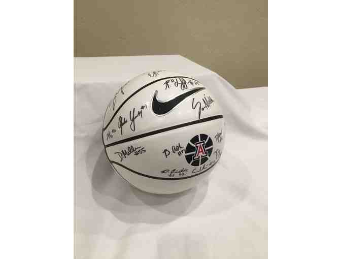 University of Arizona signed basketball - 2014-2015 men's basketball team