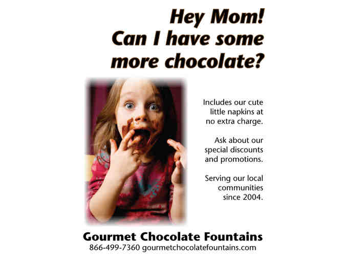 $300 Gift Certificate towards a Chocolate Fountain Rental for your next event!