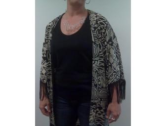 OPENING BID LOWERED - REVERSE Fringe Shawl