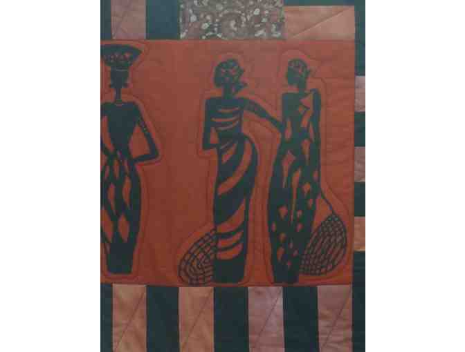 African Ladies in Orange Quilt