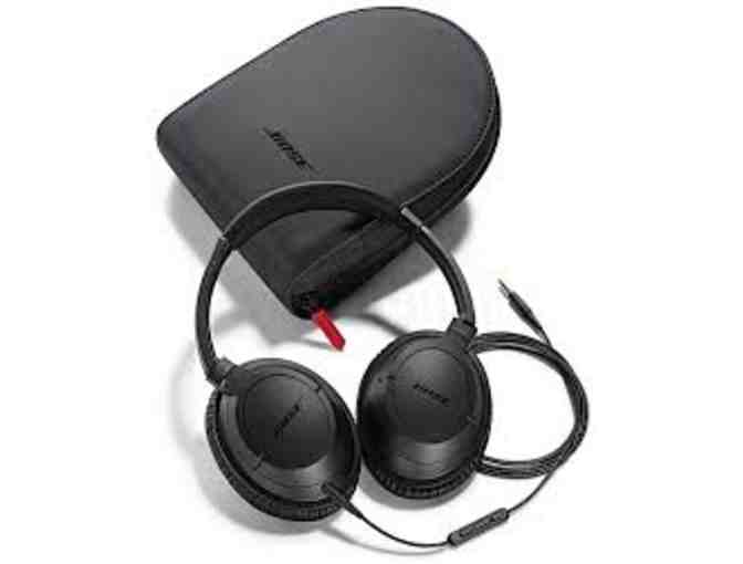 Black Bose on-ear headphones