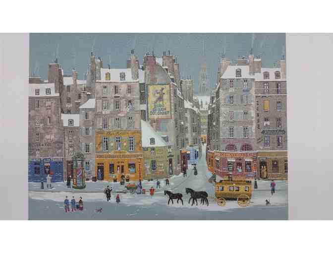 'Neige Sur La Cite' Hand Signed by Michel Delacroix, Artist Proof 18/55