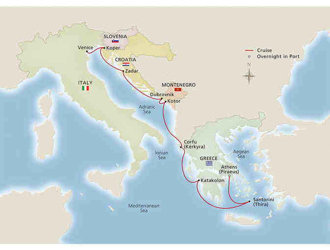 Ten Day Empires of the Mediterranean Viking Cruise for Two