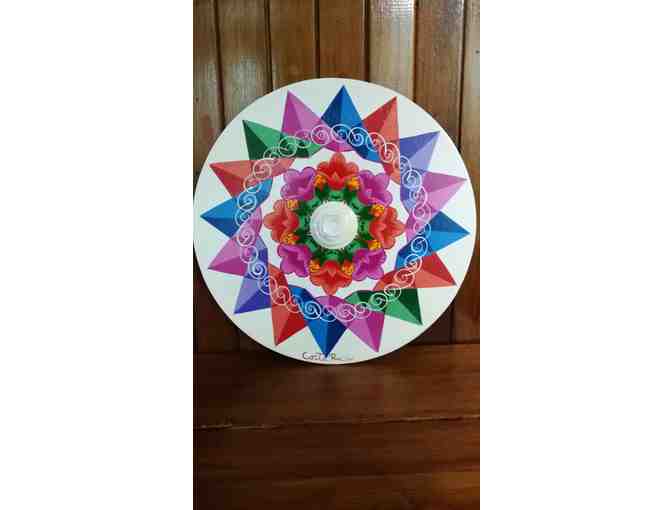 15' Painted Ox Wheel Made by Costa Rican Artisan