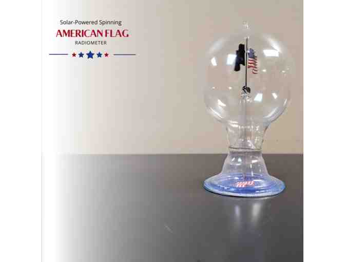 Solar-Powered Spinning American Flag Radiometer: A Marvel of Science and Patriotism