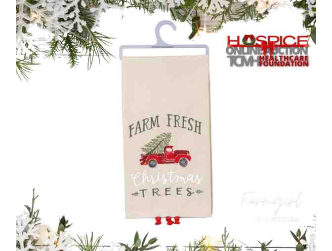 Truck Cookie Jar & Farm Fresh Trees Kitchen Towel - Donated by Farmgirl Floral Boutique