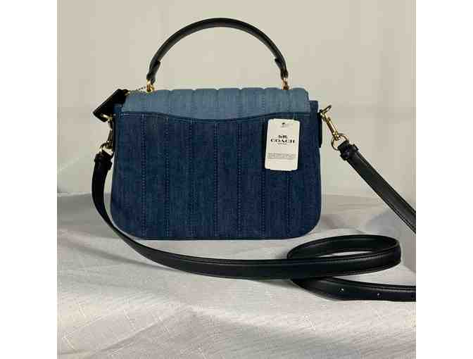 Coach Blue Denim Multi Quilt Marlie Satchel