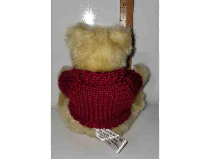 Hugfun Cotsco 1998 Jointed 8.5' Blond Bear Red Snowflake Sweater Plush Bear