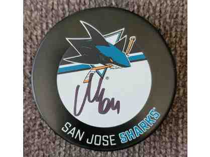 San Jose Sharks - Autographed Puck - #64 Mikael Granlund