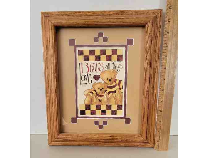 Vintage Beth Yarbrough Framed Print âÂÂLove Bears all things' 1 Corinthians 13:7