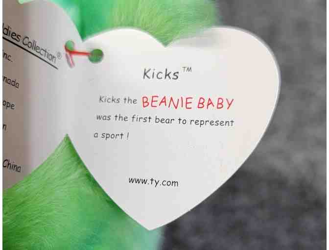 #0 Ty Beanie Buddy & Baby Kicks the Bear - Photo 2
