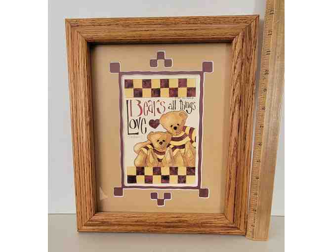 Vintage Beth Yarbrough Framed Print Love Bears All Things - Corinthians 13:7