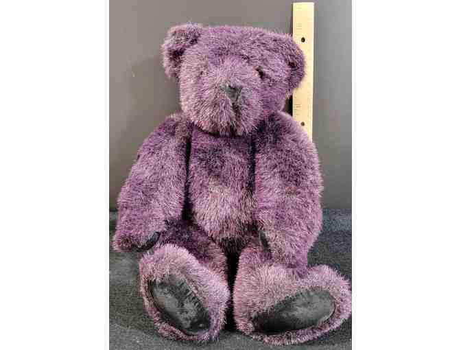 Authentic Vermont Teddy Bear Purple Jointed Teddy Bear