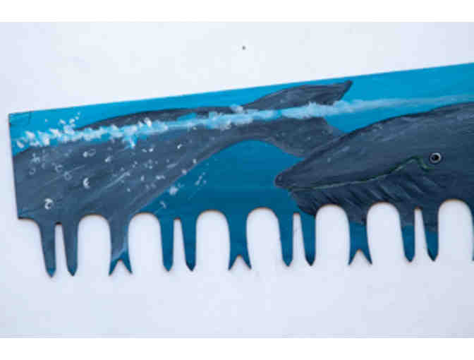 Saw Blade Whale Art