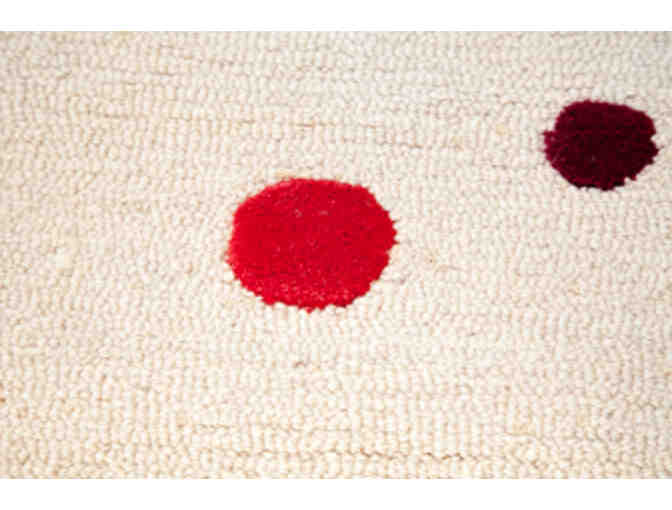 Playful Polka Dot Wool Rug