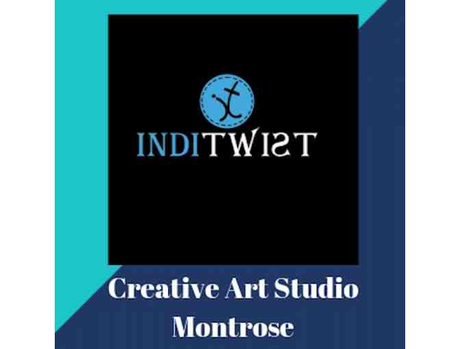 Inditwist Art Studio - Sip and Paint Party for 4 Adults