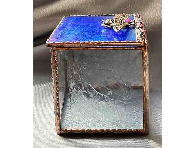 Glass Box with Bumblebee Accent by Mountain Art Glass