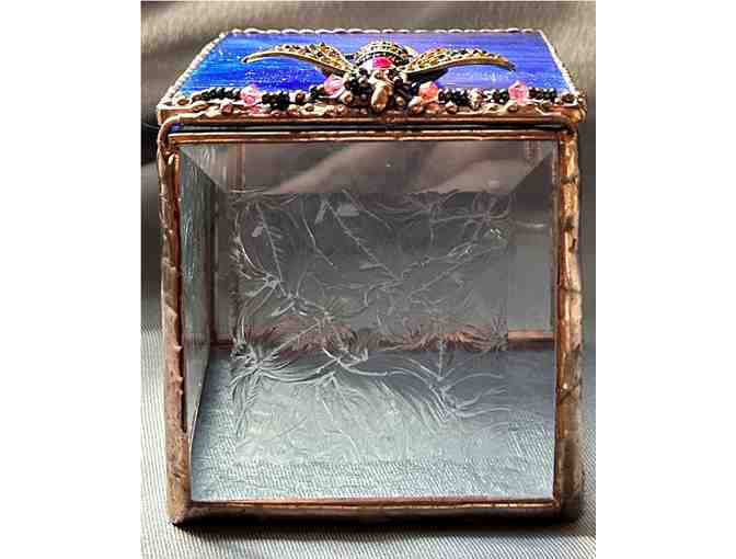 Glass Box with Bumblebee Accent by Mountain Art Glass