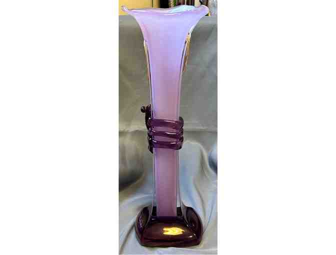 Beautiful Violet Art Glass Vase