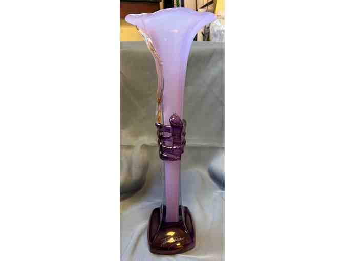 Beautiful Violet Art Glass Vase