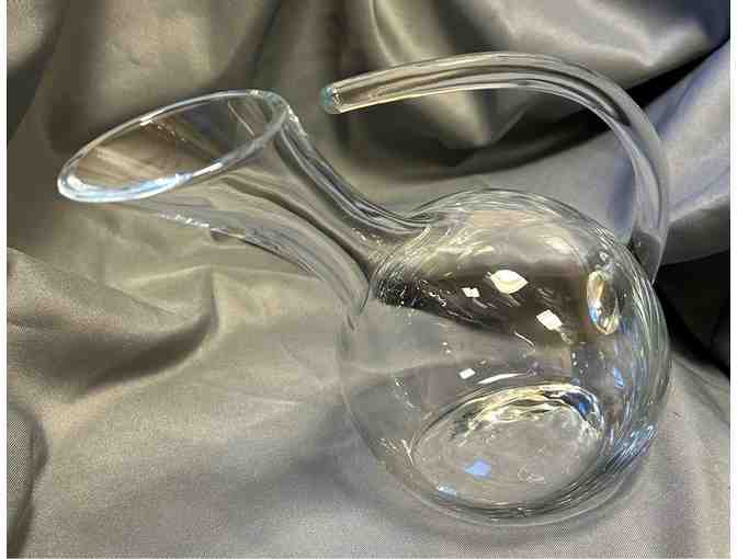 Designer Glass Wine Decanter with Handle