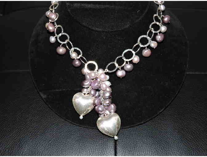 Custom-Made Sterling Silver and Pearl Necklace by MARTI ROSENBURGH