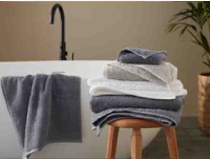Coyuchi Organic Bath Towels (Set of 4) - Steel Blue - Photo 3
