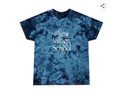 Tie-Dyed New Village School T-Shirt! Dark Blue