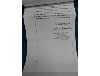 Babe Ruth 1919 Contract Copy