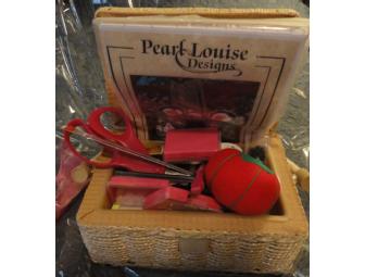 Sewing Basket with Sewing Supplies