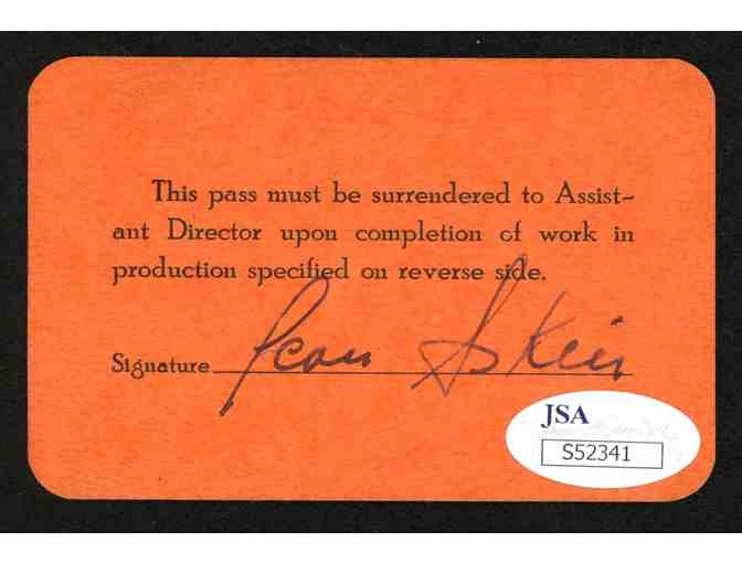 Leon Askin Signed Columbia Pictures Actors Pass (JSA COA)