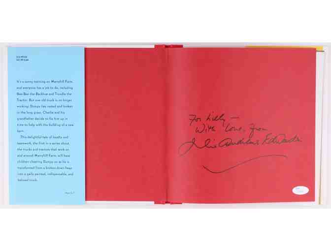 Julie Andrews Signed 'Dumpy the Dump Truck' Hardcover Book Inscribed 'With Love' (JSA COA)