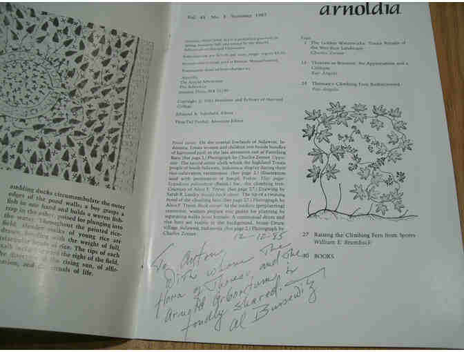 Ray Angelo articles on Thoreau and Botany, in ARNOLDIA, Summer 1985