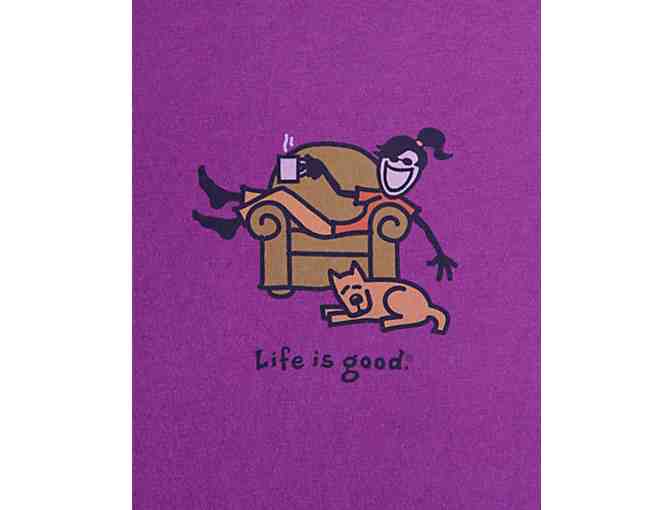 Life is Good Women's Vibrant Violet Crusher Tee - Medium