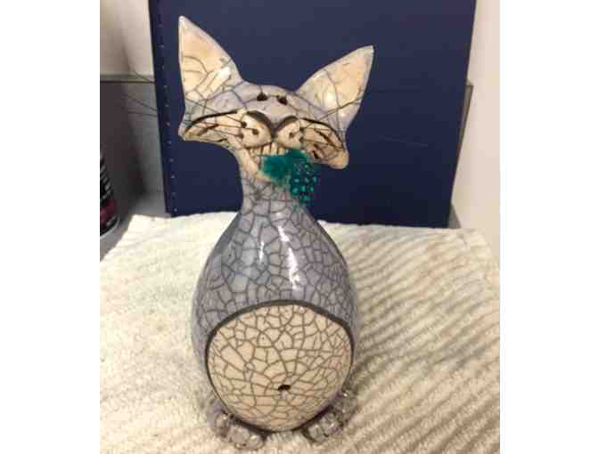 Artisan-Created Raku Cat