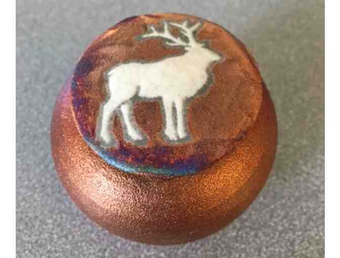 Artisan-Crafted Raku Ceramic Box for Wishes