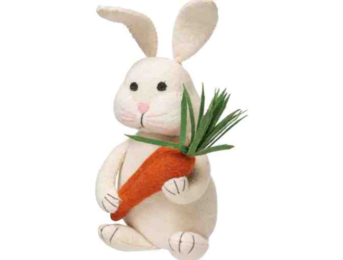 Queenwest Trading Co. Ivory Bunny with Carrot -