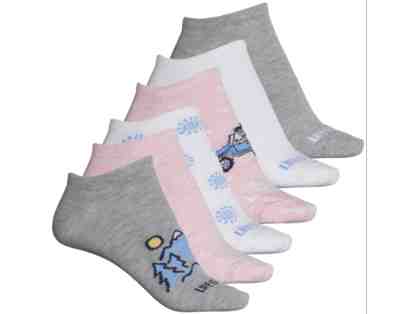 Life is good Athletic Low-Cut Socks - 6-Pack, Below the Ankle (For Women) Pink