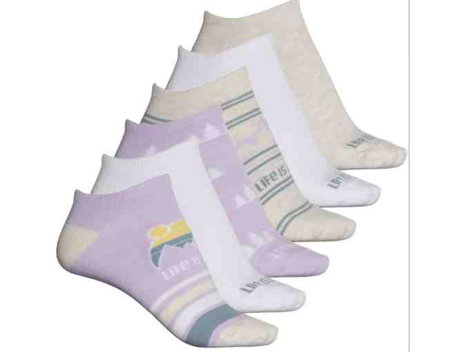 Life is good Athletic Low-Cut Socks - 6-Pack, Below the Ankle (For Women) Tan - Photo 1