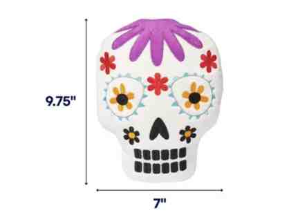 Halloween Day of the Dead Sugar Skull Plush Squeaky Dog Toy