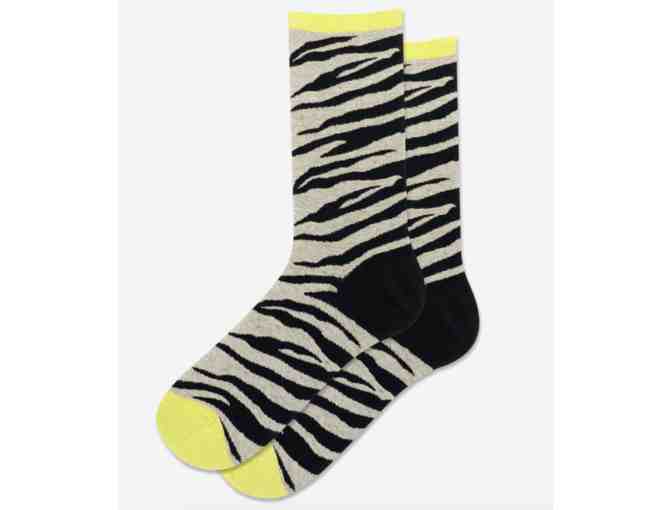 HOTSOX WOMENS ANIMAL PRINT CREW SOCK - Photo 1