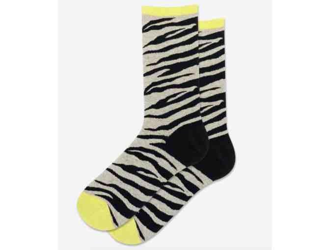 HOTSOX WOMENS ANIMAL PRINT CREW SOCK - Photo 1